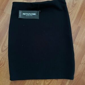 PrettyLittleThing NWT Black Mini Skirt